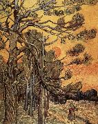 Vincent Van Gogh Pine trees against an evening Sky oil painting on canvas
